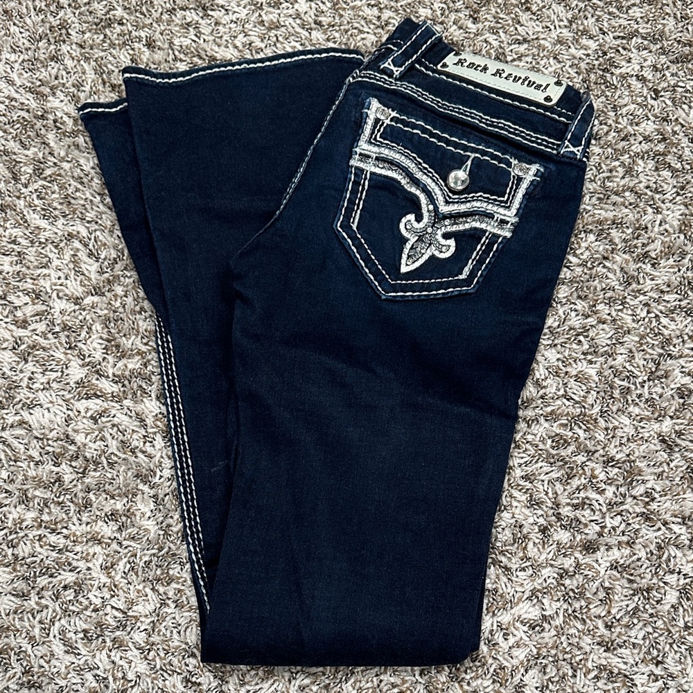 Rock Revival Women's Deep Indigo Boot Cut Jeans